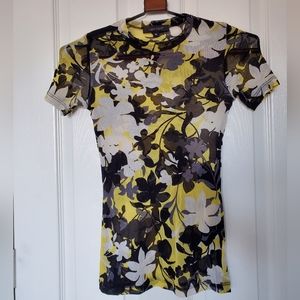 Karen Kane Floral Mesh Tee